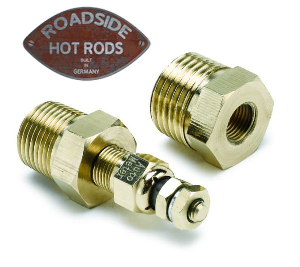 Moto Meter Wassertemperaturgeber mit 2 Adapter Messing 182-2258