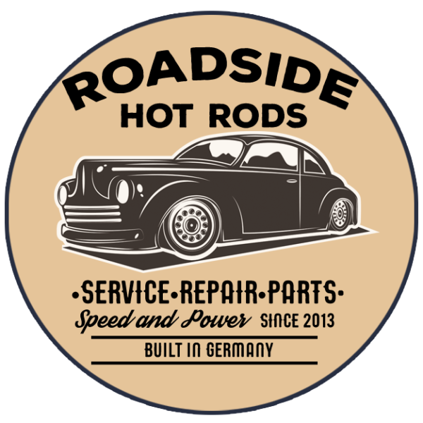 ROADSIDE HOT RODS Aufkleber Klein 59-CP-BLK-FF