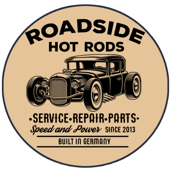 ROADSIDE HOT RODS Aufkleber Groß 93-CP-BLK