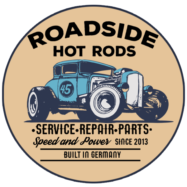 ROADSIDE HOT RODS Aufkleber Groß 93-CP-BL