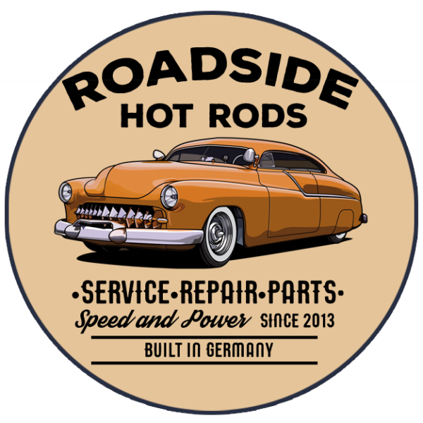 ROADSIDE HOT RODS Aufkleber Klein 59-CP-O