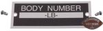 Ford Body Number Plate 1933-1934 40-14002